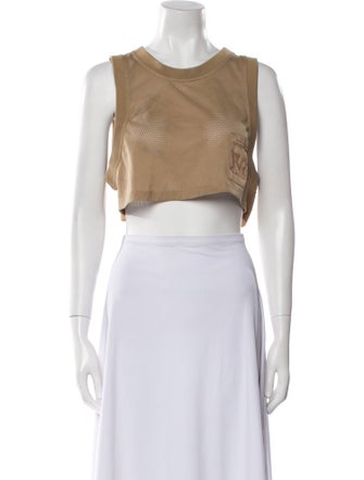 Max Mara Scoop Neck Sleeveless Crop Top