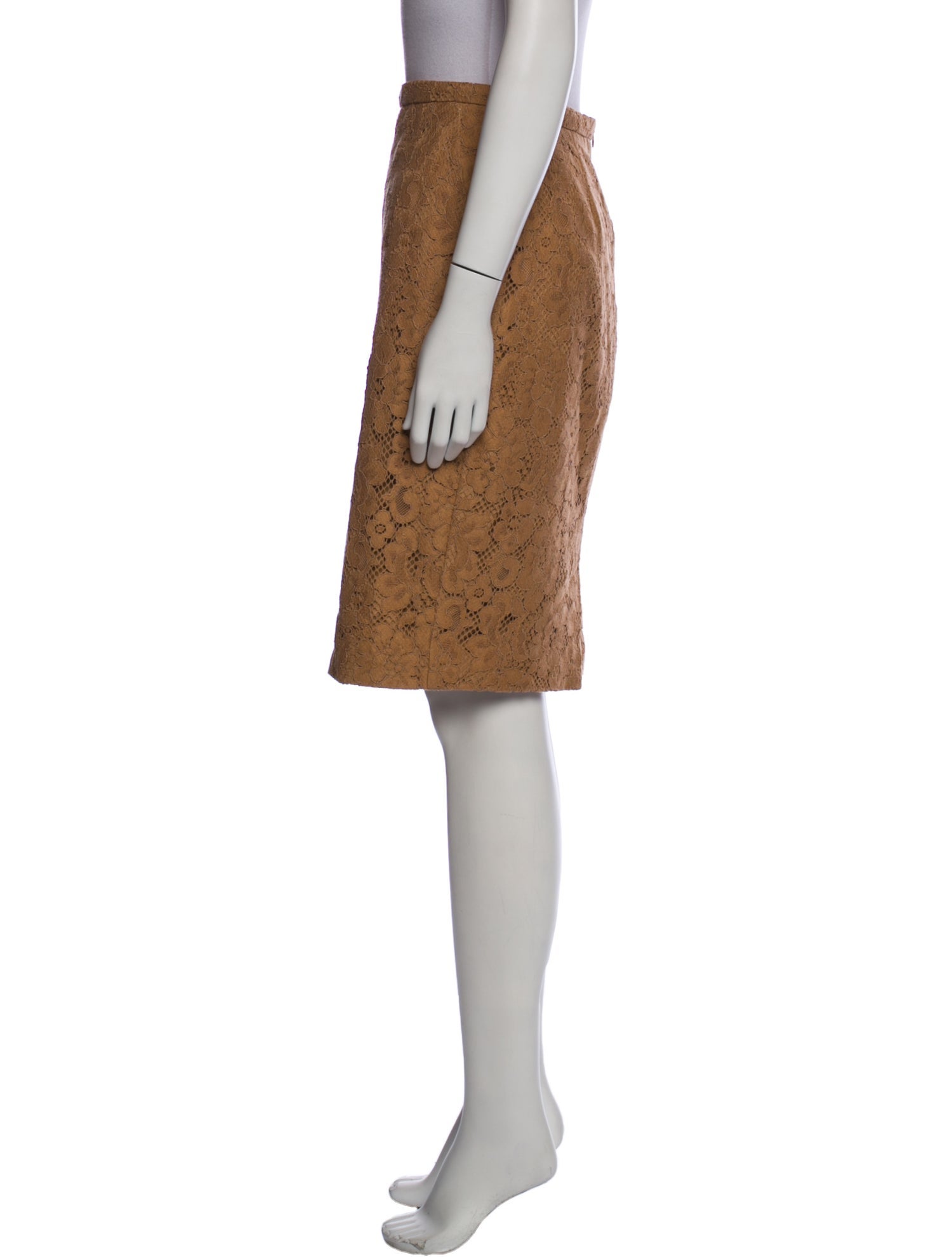 Max Mara Lace Pattern Knee-Length Skirt