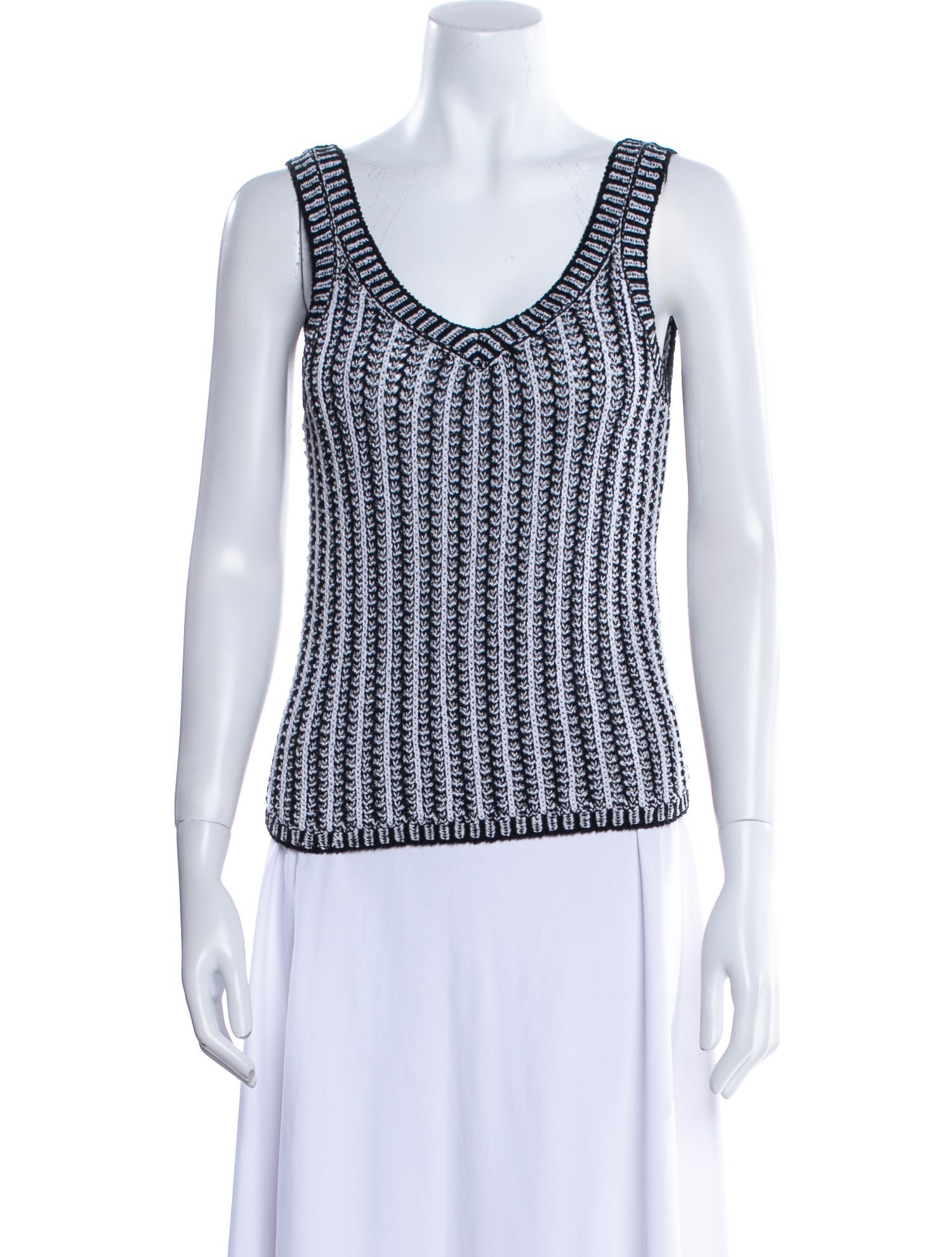 Max Mara Striped Scoop Neck Top w/ Tags