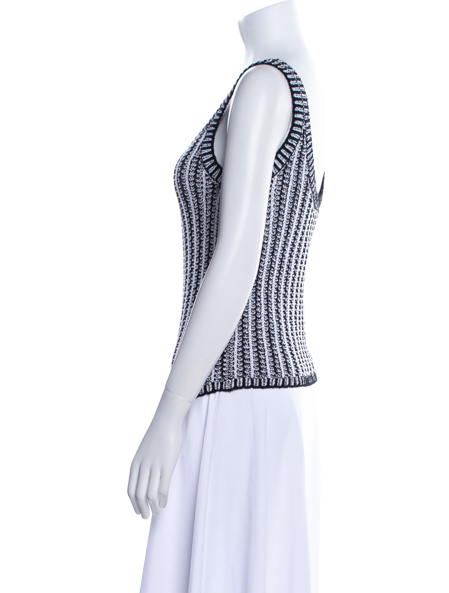 Max Mara Striped Scoop Neck Top w/ Tags