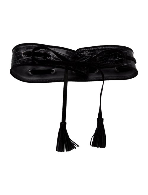 Max Mara Wide Suede Waist Belt