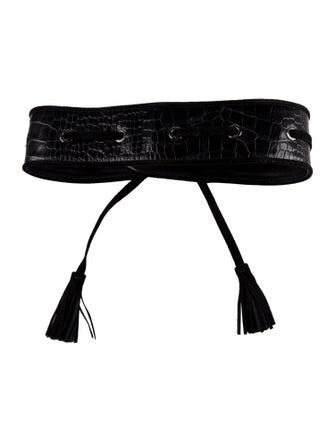 Max Mara Wide Suede Waist Belt
