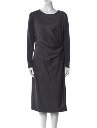 Max Mara Virgin Wool Midi Length Dress