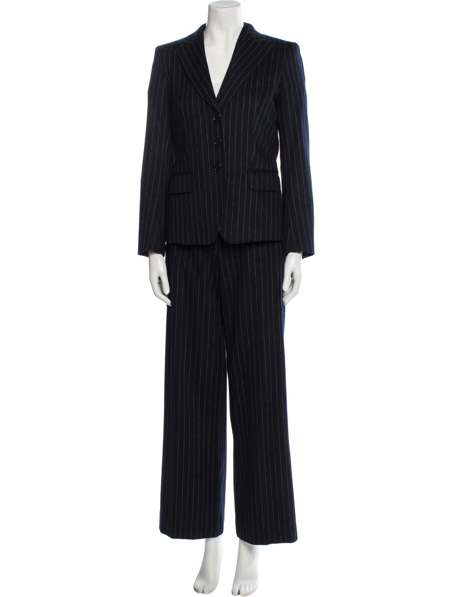 Max Mara Wool Striped Pantsuit