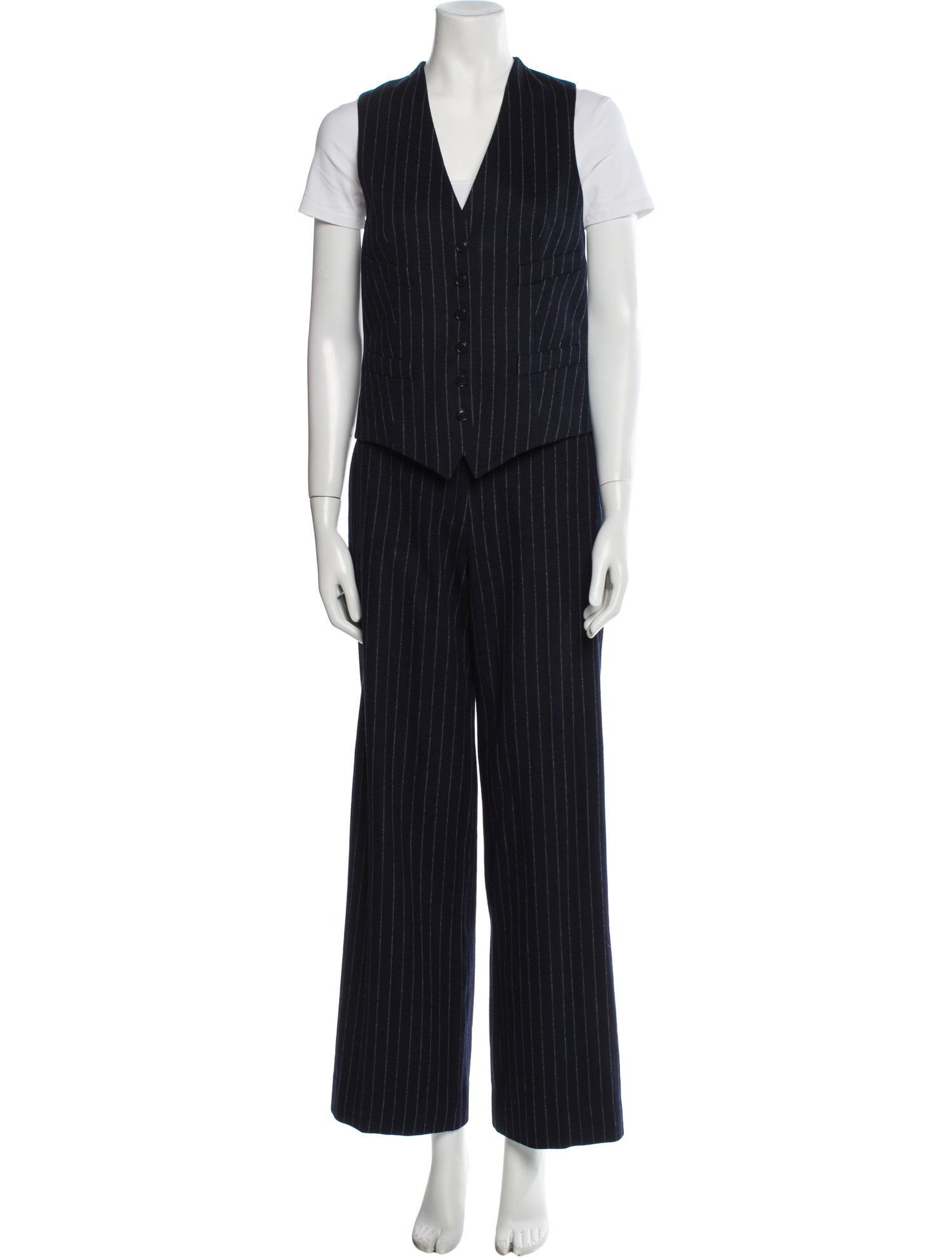 Max Mara Wool Striped Pantsuit