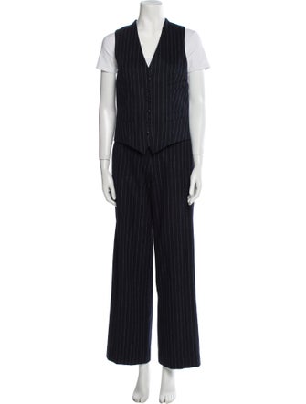 Max Mara Wool Striped Pantsuit