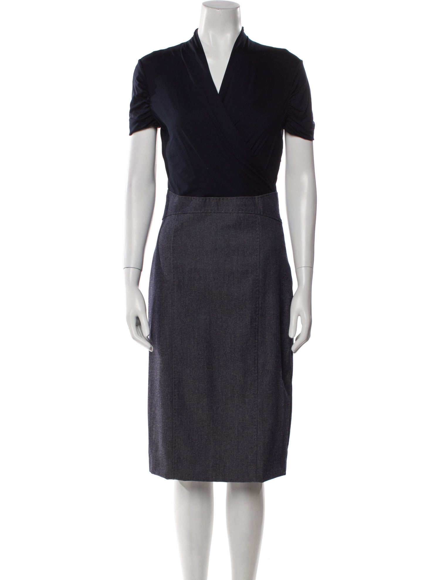 Max Mara V-Neck Midi Length Dress