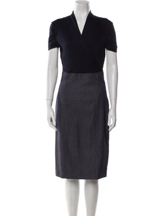 Max Mara V-Neck Midi Length Dress