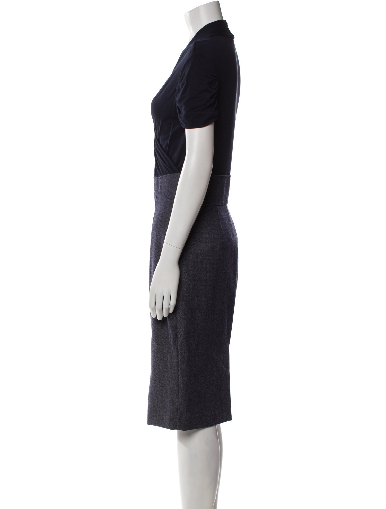 Max Mara V-Neck Midi Length Dress