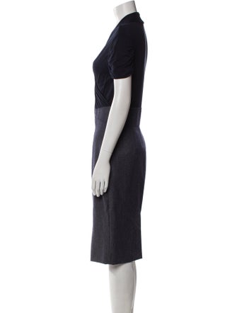 Max Mara V-Neck Midi Length Dress