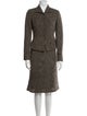 Max Mara Wool Tweed Pattern Skirt Suit