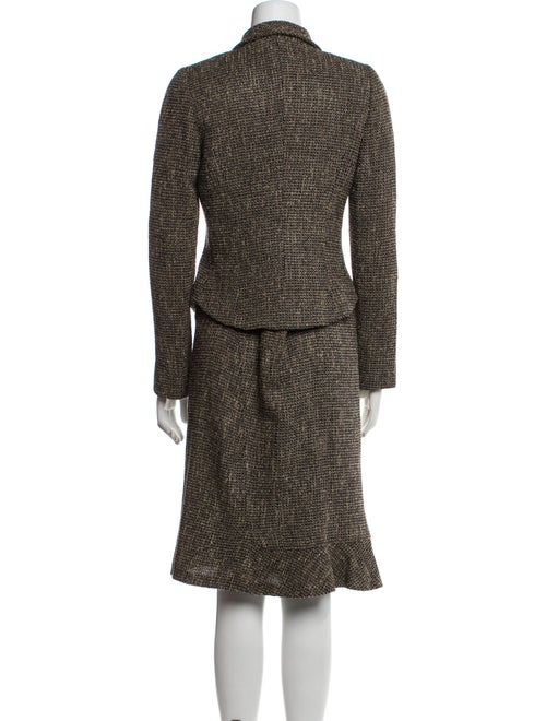 Max Mara Wool Tweed Pattern Skirt Suit