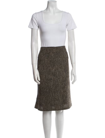 Max Mara Wool Tweed Pattern Skirt Suit