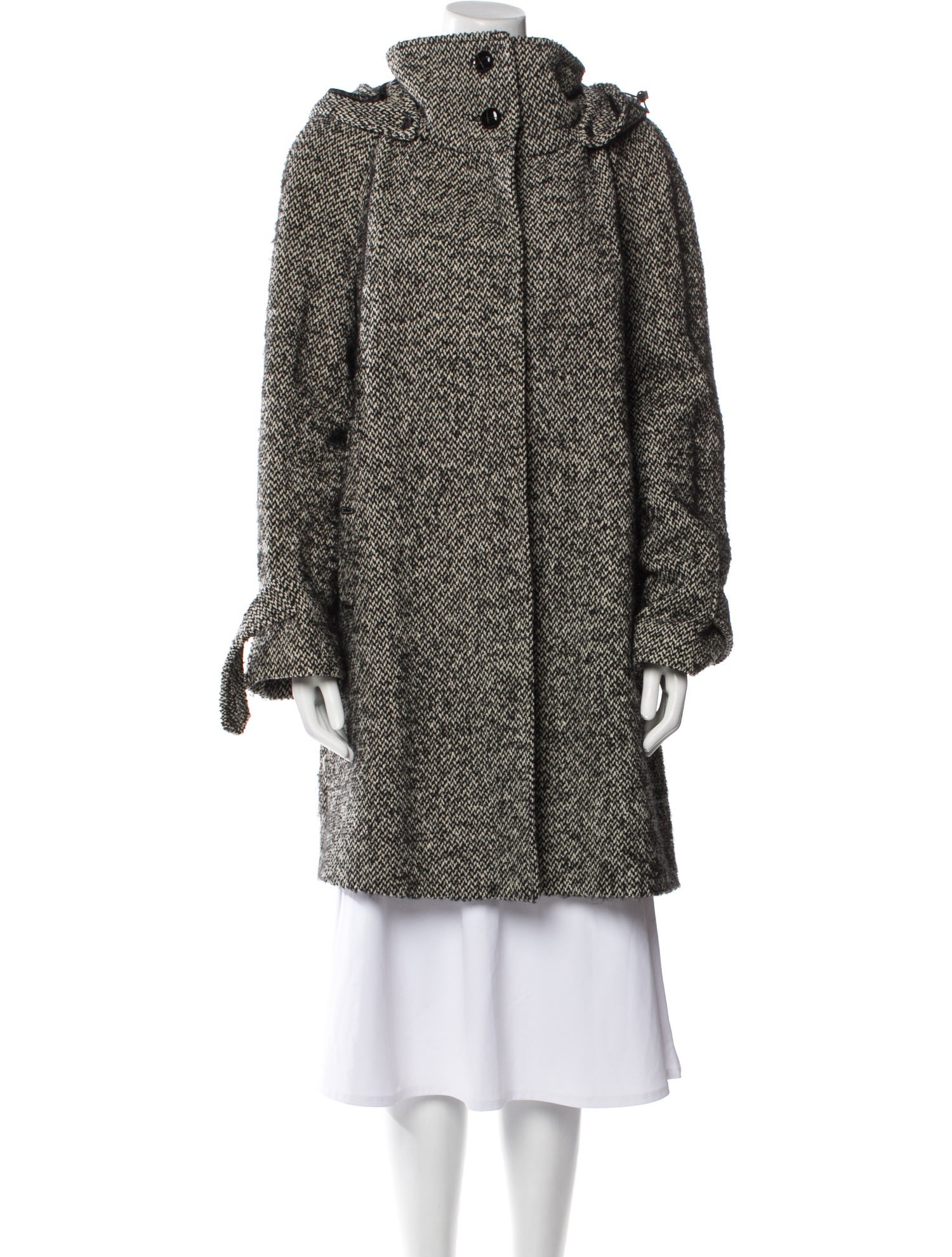 Max Mara Wool Tweed Pattern Coat