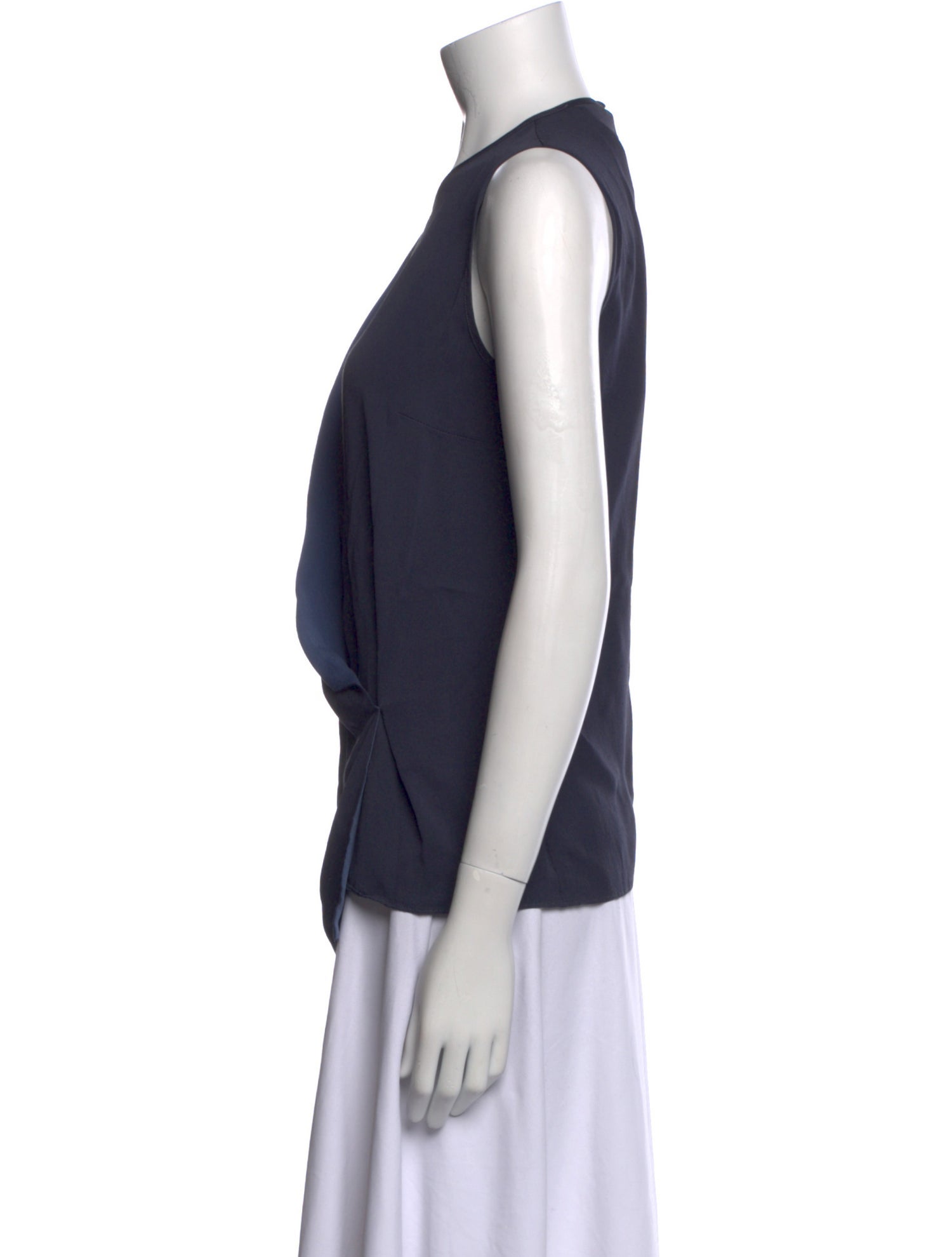 Max Mara Silk Crew Neck Top