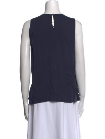 Max Mara Silk Crew Neck Top