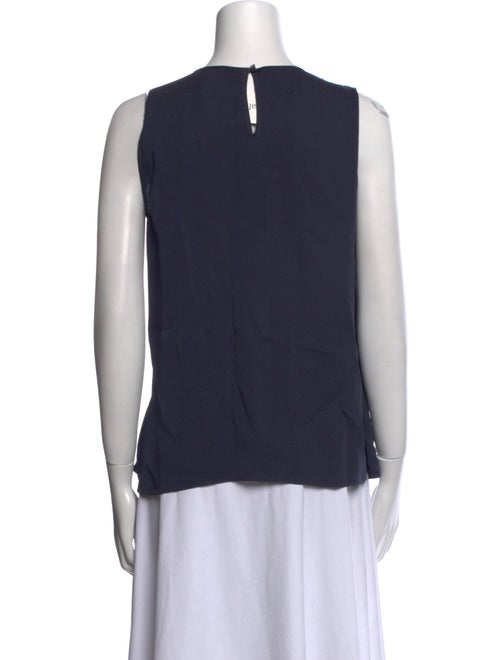 Max Mara Silk Crew Neck Top