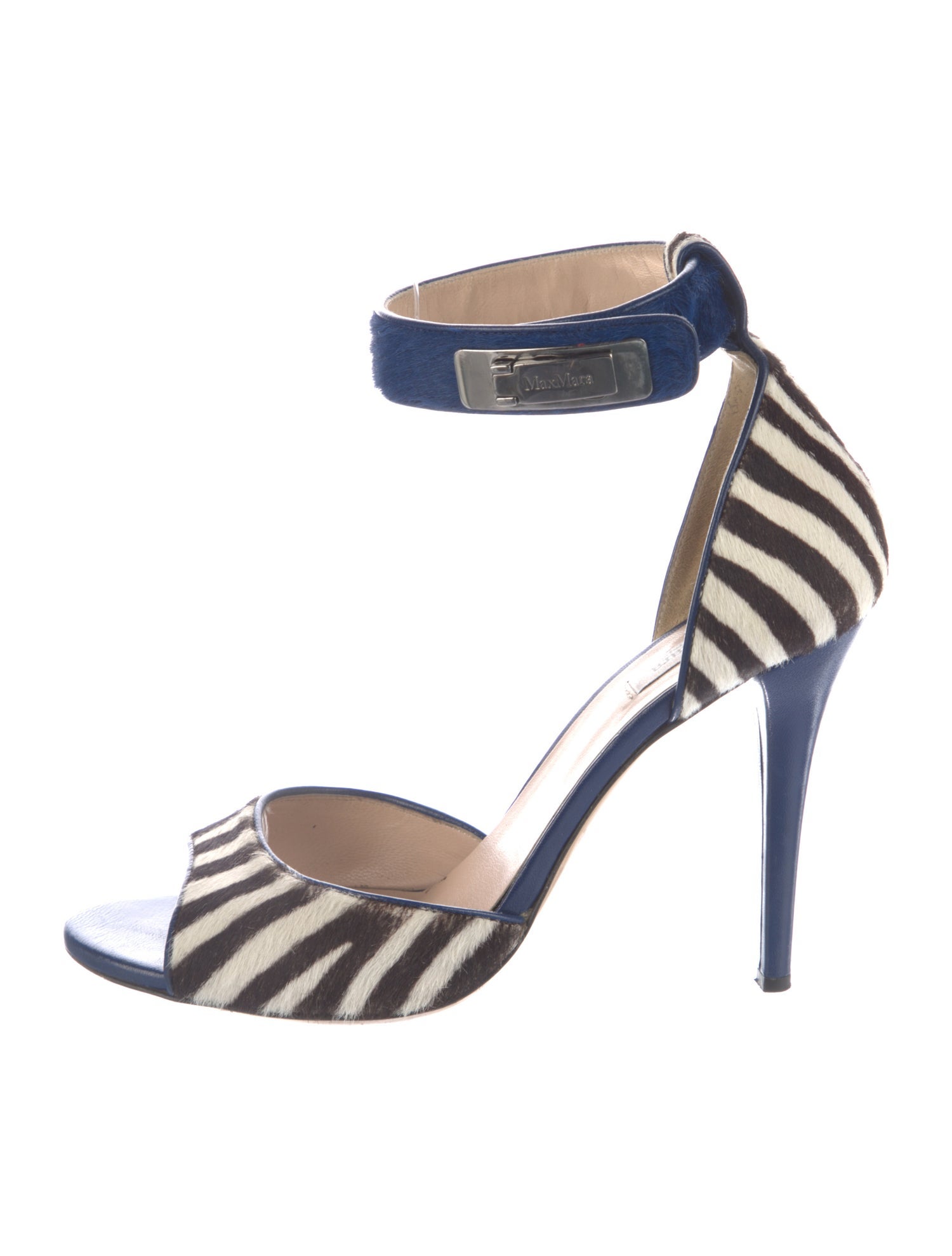 Max Mara Ponyhair Animal Print Sandals