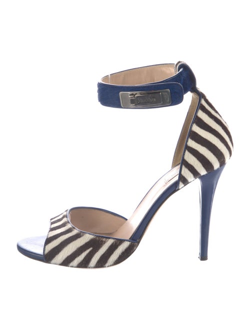 Max Mara Ponyhair Animal Print Sandals