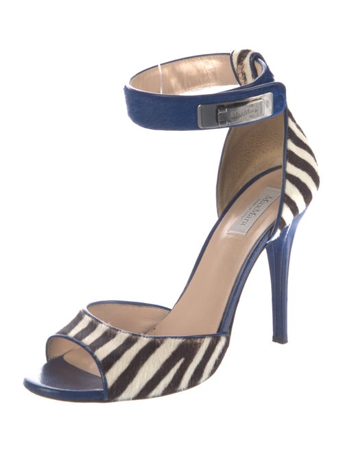 Max Mara Ponyhair Animal Print Sandals