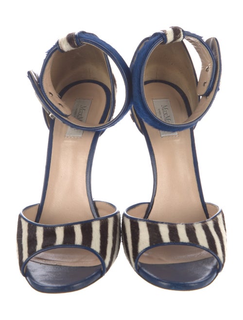 Max Mara Ponyhair Animal Print Sandals