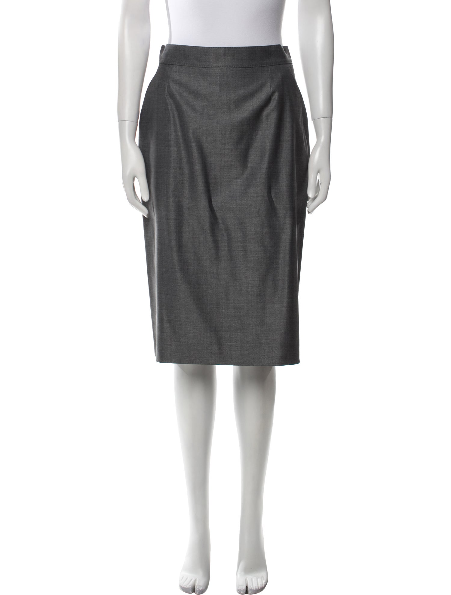 Max Mara Virgin Wool Knee-Length Skirt