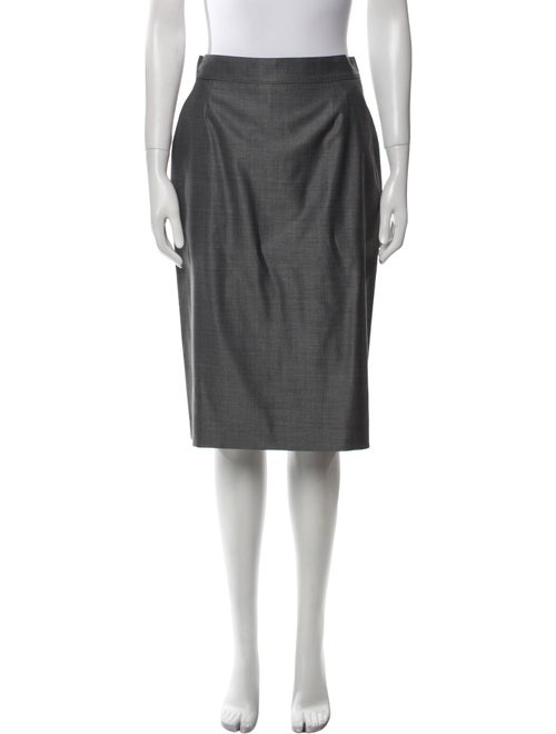 Max Mara Virgin Wool Knee-Length Skirt