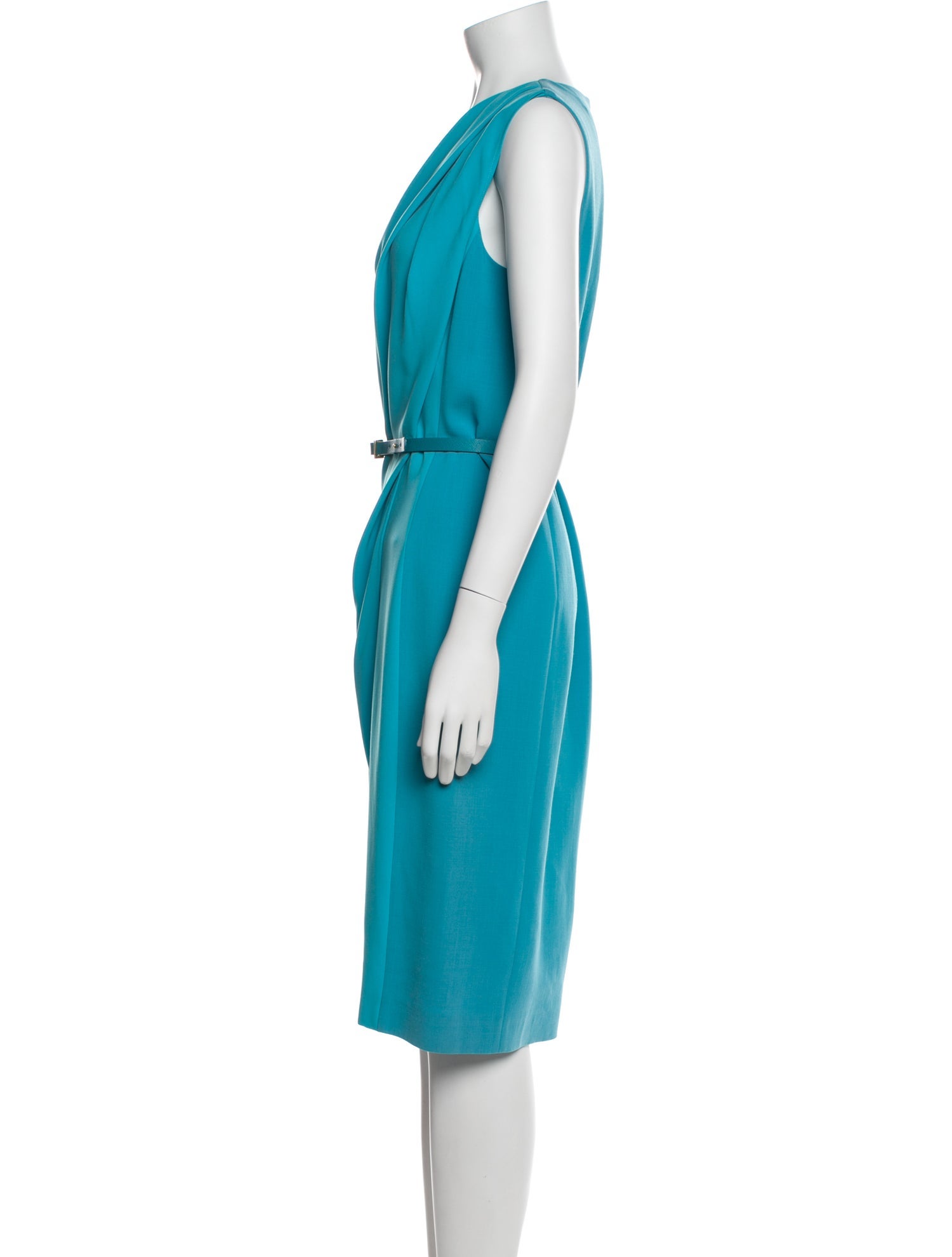 Max Mara Crew Neck Midi Length Dress