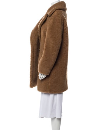 Max Mara Camel Hair Faux Fur Coat