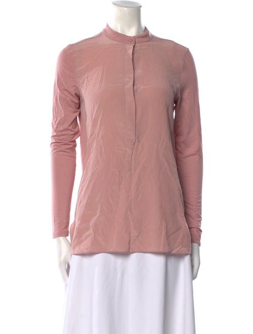 Max Mara Mock Neck Long Sleeve Polo