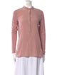 Max Mara Mock Neck Long Sleeve Polo