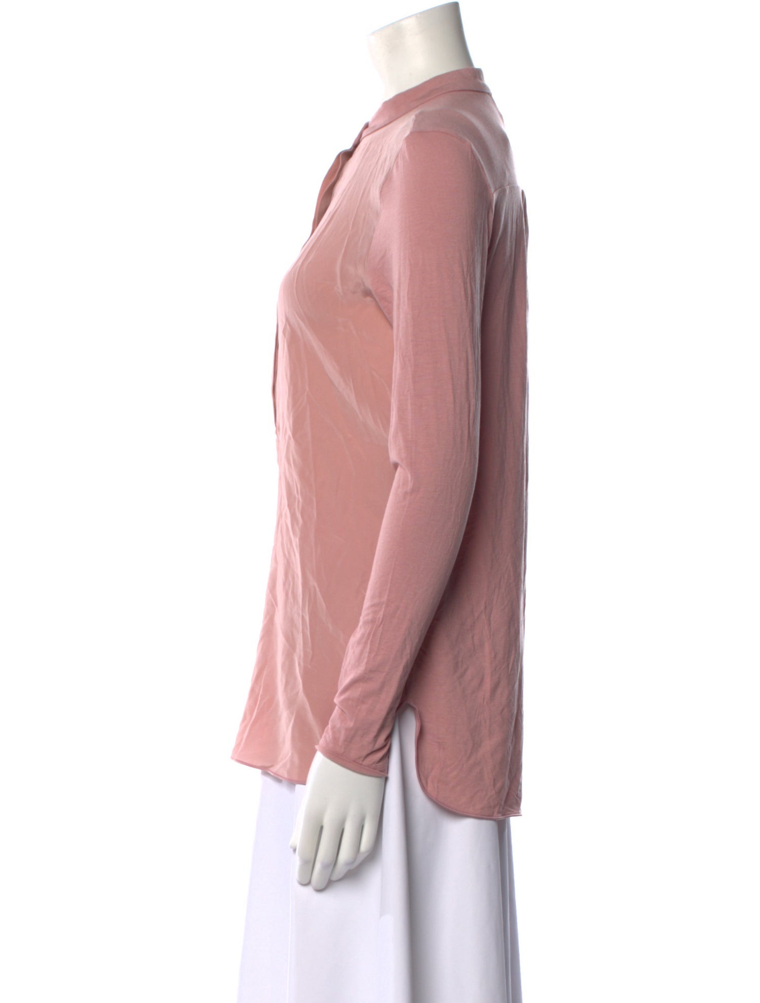 Max Mara Mock Neck Long Sleeve Polo