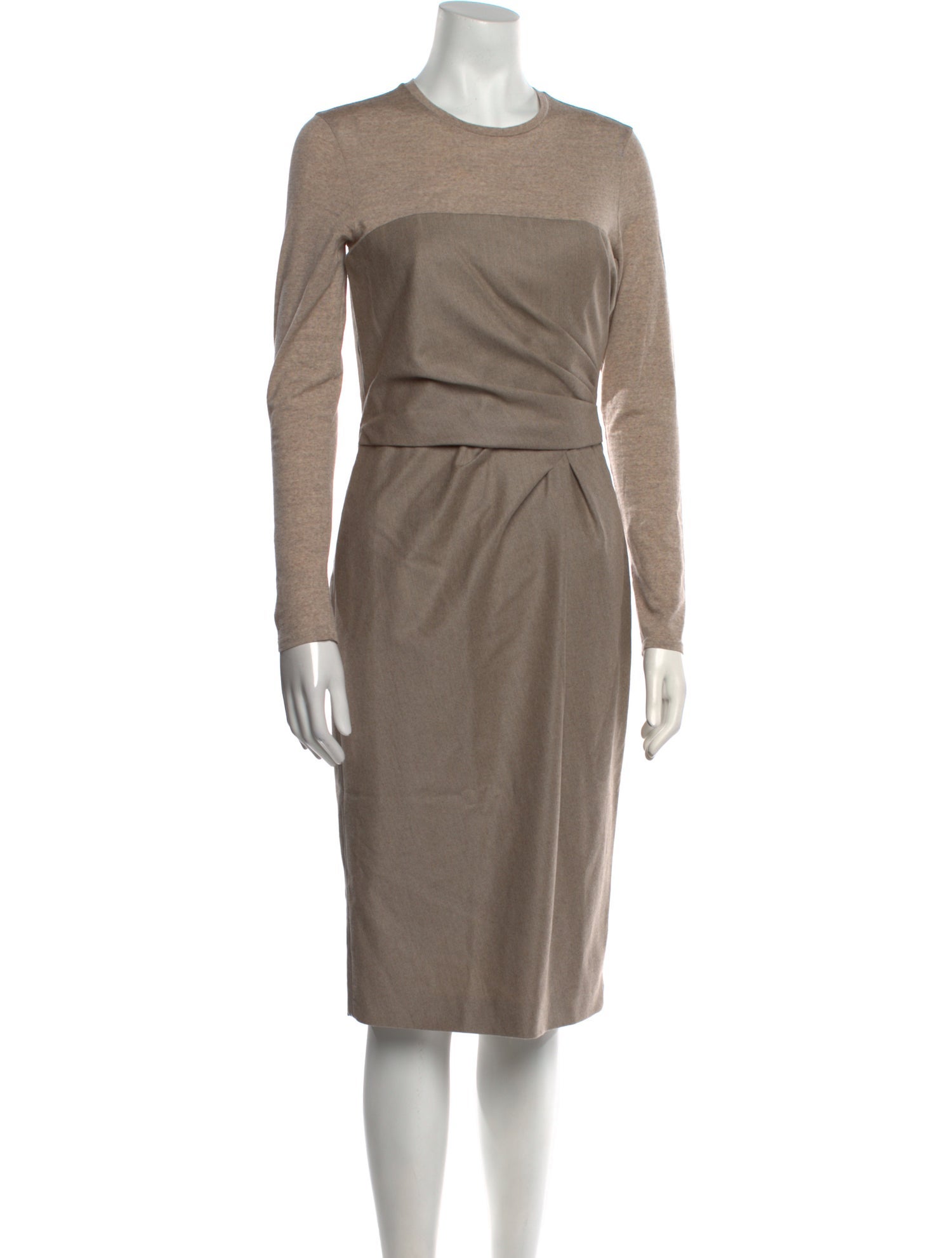 Max Mara Crew Neck Midi Length Dress