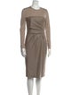 Max Mara Crew Neck Midi Length Dress