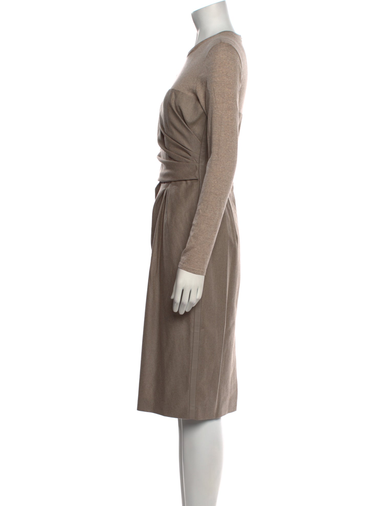Max Mara Crew Neck Midi Length Dress