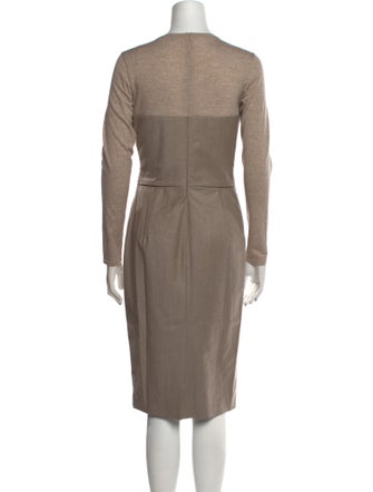 Max Mara Crew Neck Midi Length Dress