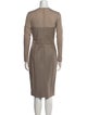Max Mara Crew Neck Midi Length Dress