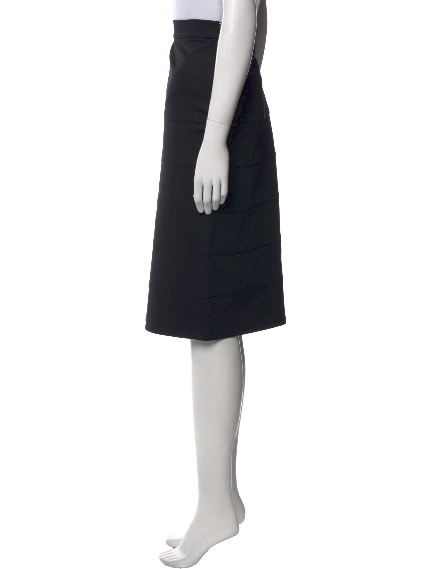 Max Mara Pleated Accents Knee-Length Skirt
