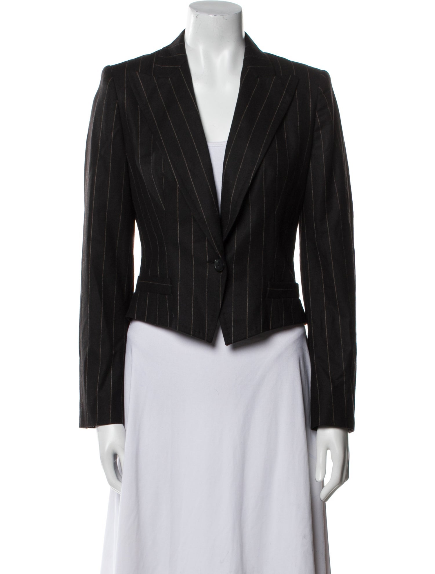 Max Mara Virgin Wool Striped Blazer