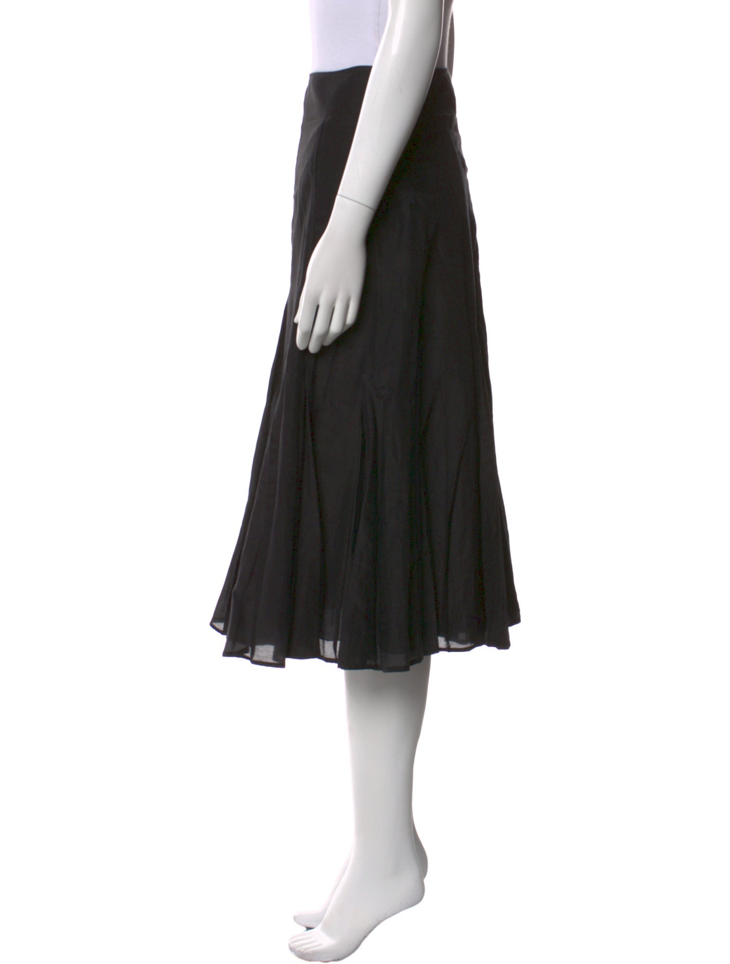 Max Mara Pleated Accents Midi Length Skirt