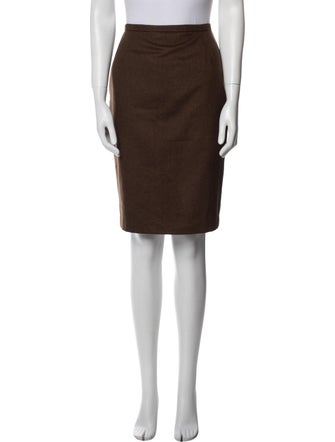 Max Mara Virgin Wool Knee-Length Skirt