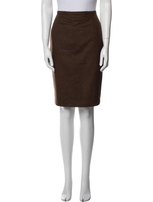 Max Mara Virgin Wool Knee-Length Skirt