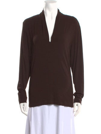 Max Mara V-Neck Long Sleeve Top