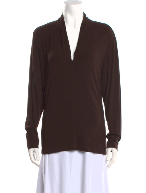 Max Mara V-Neck Long Sleeve Top