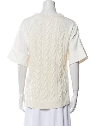 Max Mara Linen Mock Neck Sweater