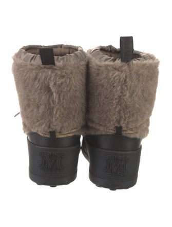 Max Mara Leather Colorblock Pattern Boots