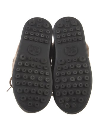 Max Mara Leather Colorblock Pattern Boots