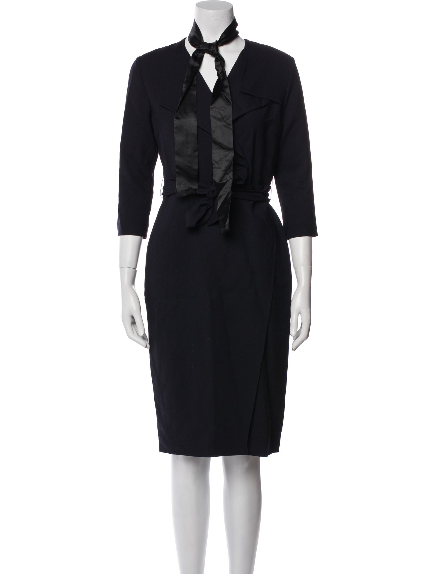 Max Mara Virgin Wool Midi Length Dress