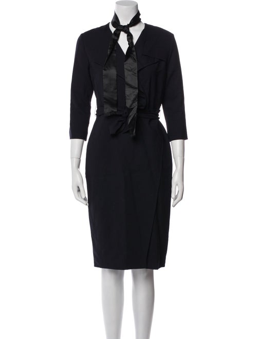 Max Mara Virgin Wool Midi Length Dress