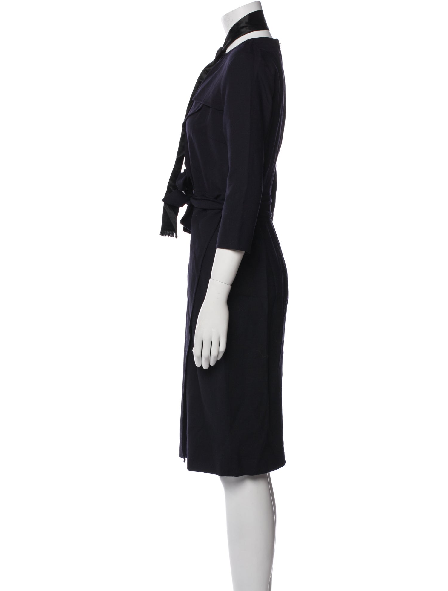 Max Mara Virgin Wool Midi Length Dress